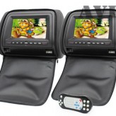 Комплект подголовников с DVD и мониторами 7 дюймов AVIS AVS0731T + AVS0732BM (черный, бежевый)